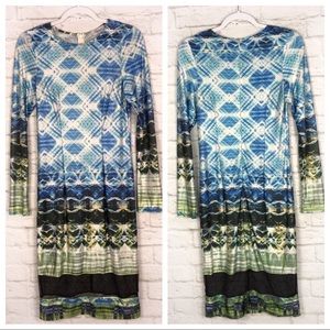 Lumier By Bariano Geo Mesh Panel Cocktail Dress S